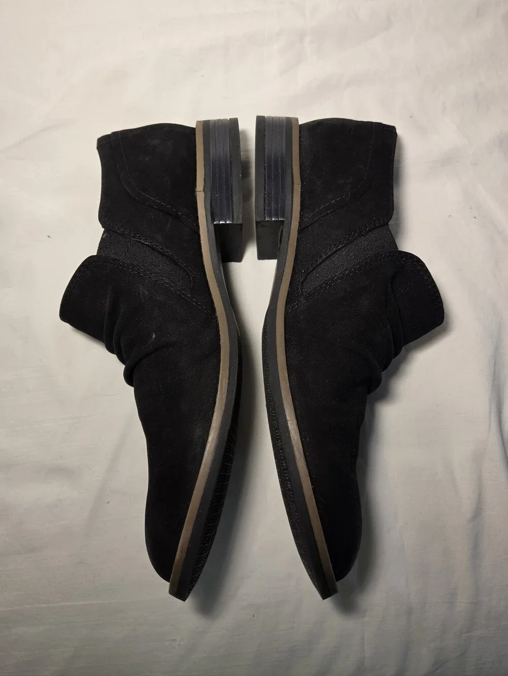 Clarks Camzin Pace Black Suede Loafers 9M